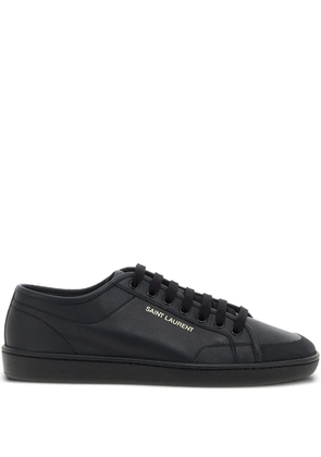 Saint Laurent logo-detail leather sneakers - Black
