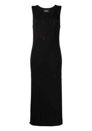 BARROW distressed knitted maxi dress - Black
