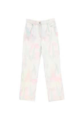 CHANEL Pre-Owned 1986-1988 botanical jeans - White