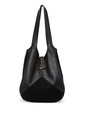 Chloé panelled chain shoulder bag - Black