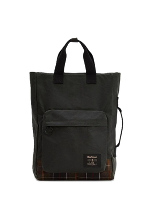 Barbour Field Wax tartan-trimmed backpack - Black