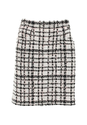 CHANEL Pre-Owned 1986 Cocomark button tweed skirt - Black