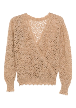 TWINSET open-knit jumper - Brown