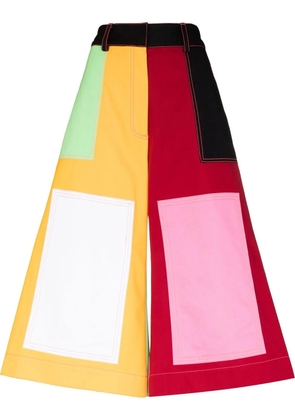 Christopher John Rogers multi-panel cropped trousers - Pink