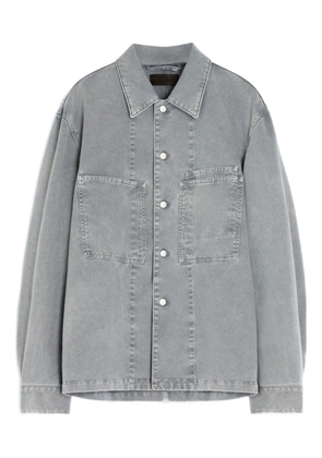 LEMAIRE patch-pocket denim overshirt - Grey