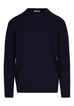 Paolo Pecora cable-knit crew-neck sweater - Blue