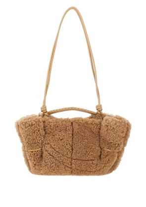 Hereu shearling shoulder bag - Brown