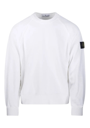 Stone Island raglan-sleeve patch sweatshirt - White
