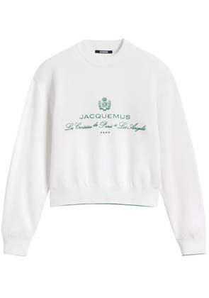 Jacquemus logo-embroidered sweatshirt - White