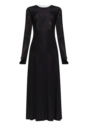 Helmut Lang double-layer maxi dress - Black