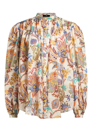 ETRO printed voile shirt - Neutrals