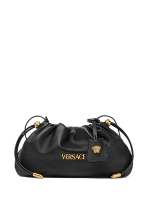 Versace mini Tag drawstring clutch bag - Black