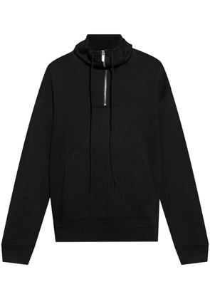 Helmut Lang drawstring stand-up collar sweatshirt - Black