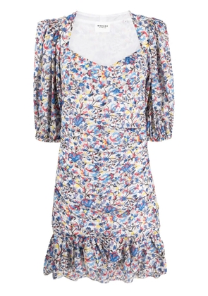 MARANT ÉTOILE Lunesa floral-print midi dress - Blue
