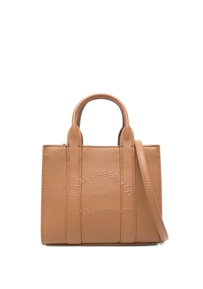 Karl Lagerfeld mini logo-embossed tote bag - Brown