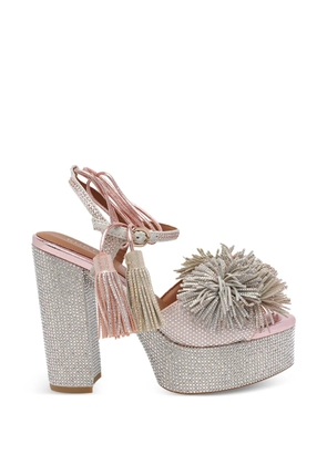 Kurt Geiger London strass tassel sandals - Silver
