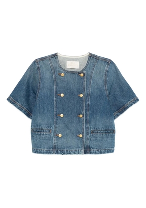 Ulla Johnson double-breasted short-sleeves jacket - Blue