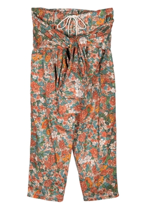 ACT Nº1 tied-waist cargo trousers - Red