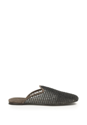 Brunello Cucinelli net slides - Black