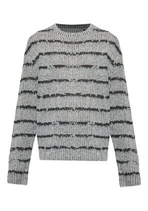 AllSaints Dissolved striped sweater - Grey