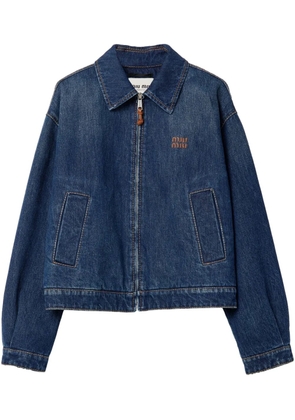 Miu Miu denim trucker jacket - Blue