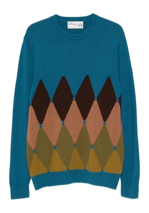 Ballantyne argyle-knit crew-neck sweater - Blue