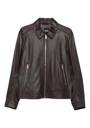 BOSS leather jacket - Brown