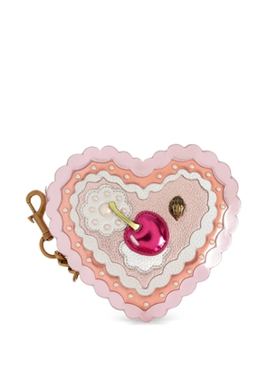 Kurt Geiger London heart-shape cherry-motif bag charm - Pink