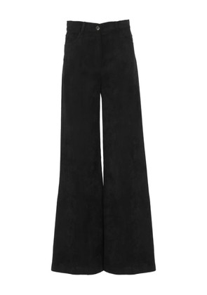 D.Exterior high-rise corduroy trousers - Black