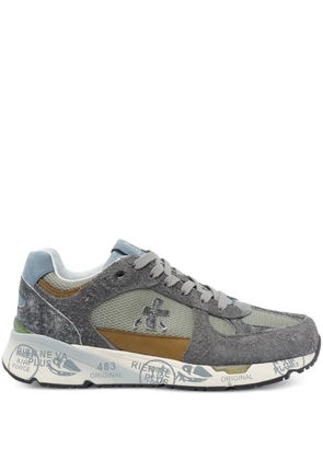 Premiata suede-panel lace-up sneakers - Grey