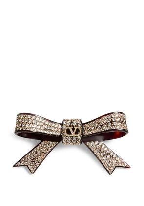 Valentino Garavani Vlogo Signature hair clip - Brown