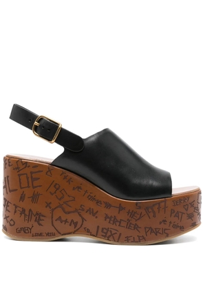 Chloé 80mm Maxime wedge sandals - Black