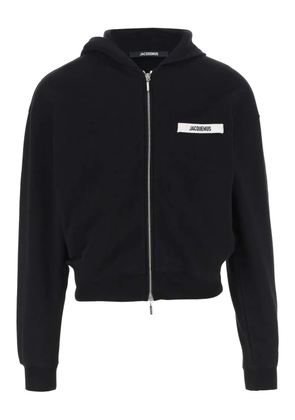 Jacquemus The Gros Grain hooded zip-up sweatshirt - Black