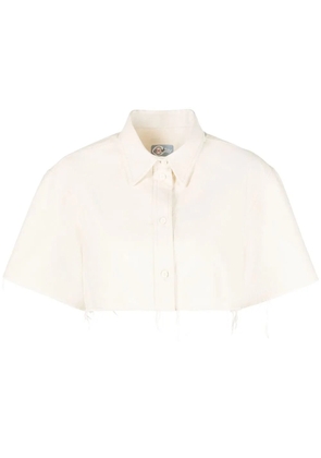 Heron Preston Ex-Ray canvas cropped shirt - White
