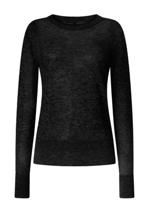 Genny crew-neck long-sleeve sweater - Black