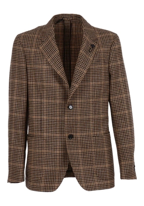 Lardini houndstooth wool jacket - Brown