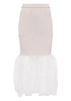 CFCL Fluted Lucent midi mermaid skirt - Neutrals