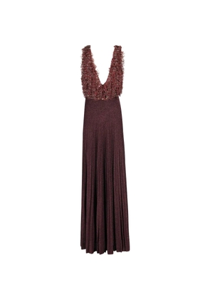 Elisabetta Franchi button-detailed mini dress - Brown