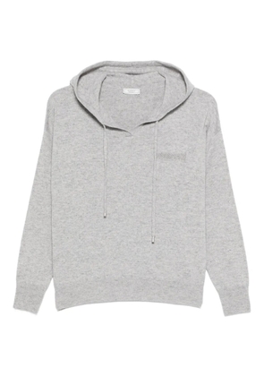 Peserico embellished-detail hoodie - Grey