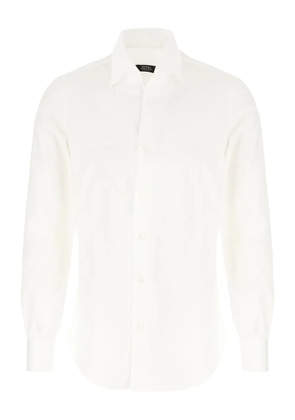 Barba long-sleeve button-fastening shirt - White