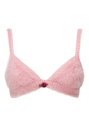 Alessandra Rich embroidered top - Pink