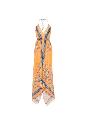 ETRO paisley V-neck midi dress - Orange
