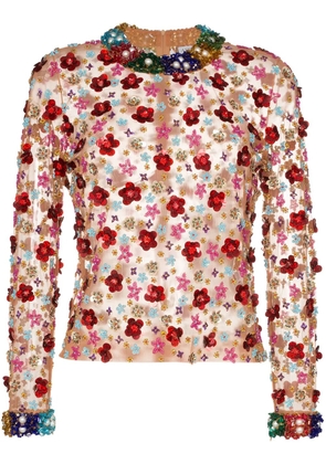 Ashish beaded floral top - MULTI