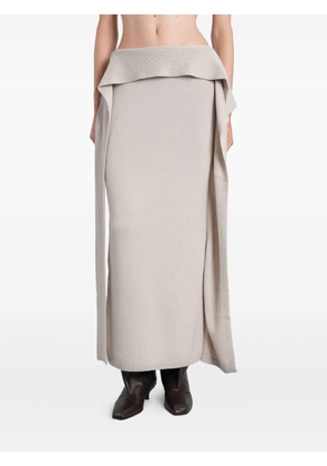 ENTIRE STUDIOS layered wrap skirt - Neutrals