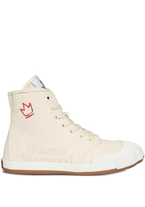 Vivienne Westwood crown-logo high-top trainers - White