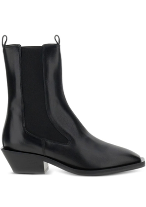 Aeyde leather pointed-toe boots - Black