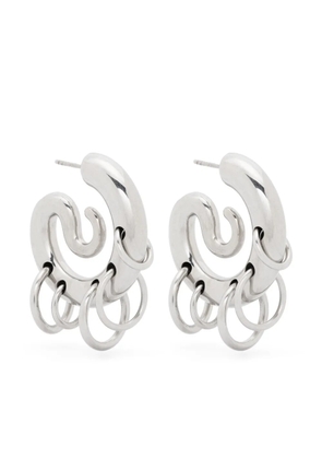 Panconesi Pierced Serpent hoop earrings - Silver