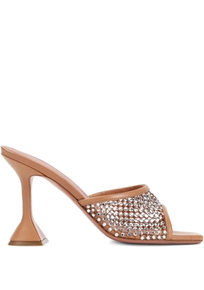 Amina Muaddi 95mm Lupita mules - Neutrals