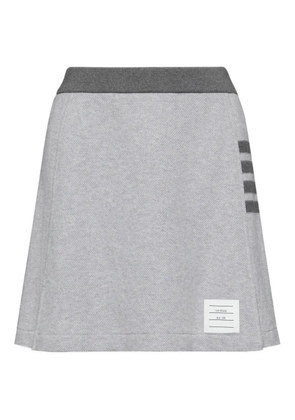 Thom Browne textured pique 4-bar mini skirt - Grey