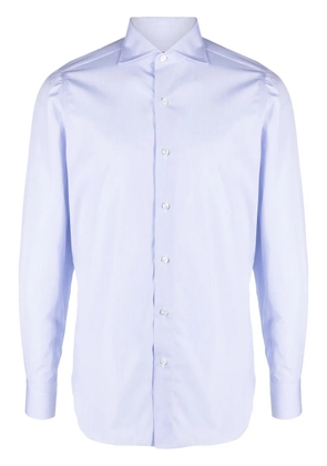 Finamore 1925 Napoli long-sleeve cotton shirt - Blue